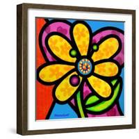 Pinwheel Daisy Yellow-Steven Scott-Framed Giclee Print