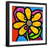 Pinwheel Daisy Yellow-Steven Scott-Framed Giclee Print