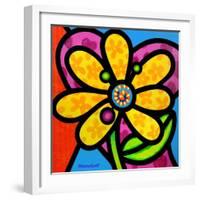 Pinwheel Daisy Yellow-Steven Scott-Framed Giclee Print