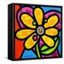 Pinwheel Daisy Yellow-Steven Scott-Framed Stretched Canvas