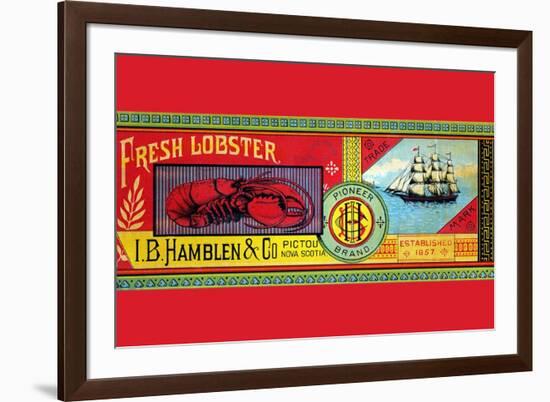 Pioneer Brand Fresh Lobster-null-Framed Premium Giclee Print