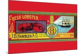 Pioneer Brand Fresh Lobster-null-Mounted Premium Giclee Print