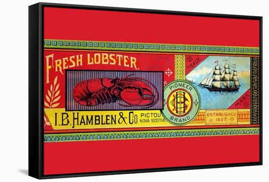 Pioneer Brand Fresh Lobster-null-Framed Stretched Canvas