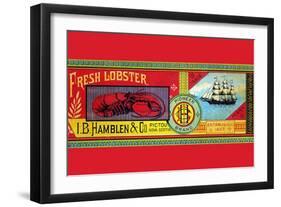 Pioneer Brand Fresh Lobster-null-Framed Art Print