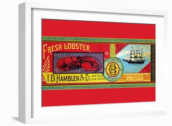 Pioneer Brand Fresh Lobster-null-Framed Premium Giclee Print