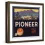 Pioneer Brand - Lindsay, California - Citrus Crate Label-Lantern Press-Framed Art Print