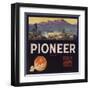 Pioneer Brand - Lindsay, California - Citrus Crate Label-Lantern Press-Framed Art Print