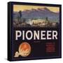 Pioneer Brand - Lindsay, California - Citrus Crate Label-Lantern Press-Framed Stretched Canvas