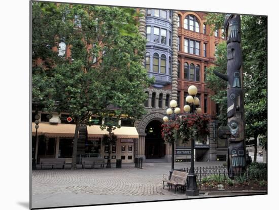 Pioneer Building and Totem Pole in Pioneer Square, Seattle, Washington, USA-Jamie & Judy Wild-Mounted Photographic Print