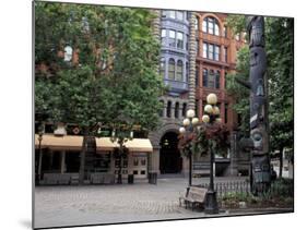 Pioneer Building and Totem Pole in Pioneer Square, Seattle, Washington, USA-Jamie & Judy Wild-Mounted Photographic Print