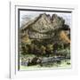 Pioneer Cabin Below the Cliffs of the Appalachians in West Virginia-null-Framed Giclee Print