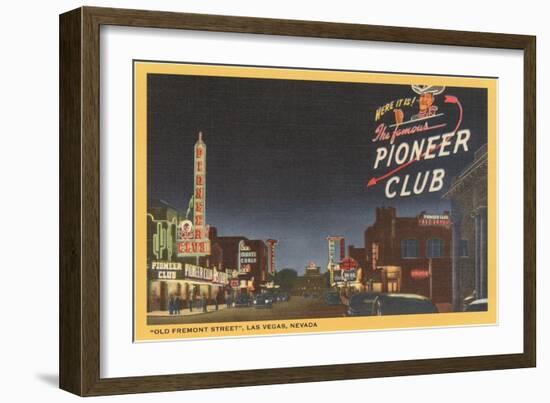 Pioneer Club, Las Vegas, Nevada-null-Framed Art Print