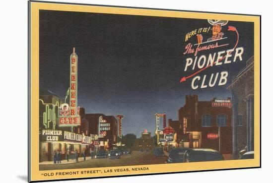 Pioneer Club, Las Vegas, Nevada-null-Mounted Art Print