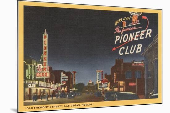 Pioneer Club, Las Vegas, Nevada-null-Mounted Premium Giclee Print