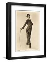 Pioneer Film Comedian Charlie Chaplin-null-Framed Photographic Print