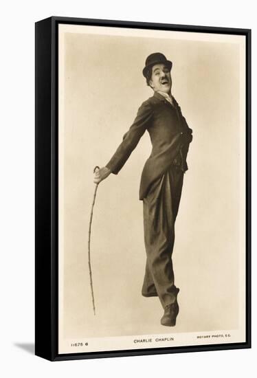 Pioneer Film Comedian Charlie Chaplin-null-Framed Stretched Canvas