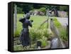 Pioneer Gardener Statue in Brigham Young Historic Park, Salt Lake City, Utah, USA-Richard Cummins-Framed Stretched Canvas