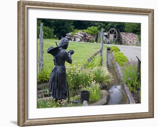 Pioneer Gardener Statue in Brigham Young Historic Park, Salt Lake City, Utah, USA-Richard Cummins-Framed Photographic Print