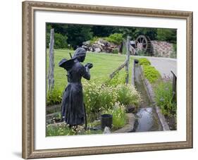 Pioneer Gardener Statue in Brigham Young Historic Park, Salt Lake City, Utah, USA-Richard Cummins-Framed Photographic Print