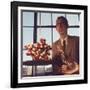 Pioneer Geneticist Biologist James Watson with Molecular Model of DNA-Andreas Feininger-Framed Premium Photographic Print