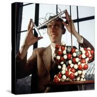 Pioneer Geneticist Biologist James Watson with Molecular Model of DNA-Andreas Feininger-Stretched Canvas