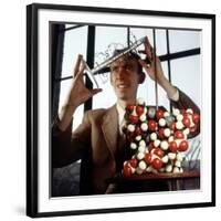 Pioneer Geneticist Biologist James Watson with Molecular Model of DNA-Andreas Feininger-Framed Premium Photographic Print