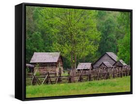 Pioneer Homestead, Great Smoky Mountains, North Carolina, USA-Adam Jones-Framed Stretched Canvas