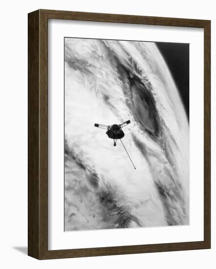 Pioneer Passing over Jupiter's Red Spot-null-Framed Photographic Print