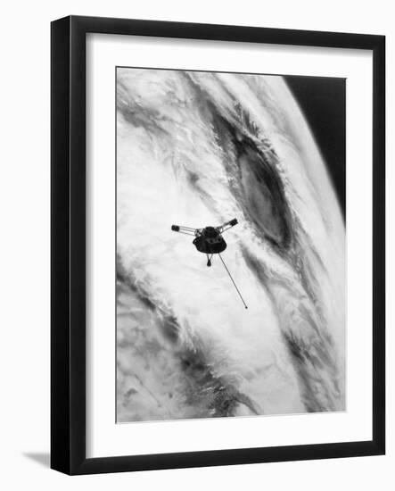 Pioneer Passing over Jupiter's Red Spot-null-Framed Photographic Print
