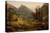 Pioneer's Home, Eagle Cliff, White Mountains,1859-Jasper Francis Cropsey-Stretched Canvas