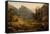 Pioneer's Home, Eagle Cliff, White Mountains,1859-Jasper Francis Cropsey-Framed Stretched Canvas