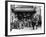 Pioneer Square and Pergola Crowds - Seattle, WA-Lantern Press-Framed Art Print