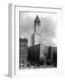 Pioneer Square and Smith Tower Construction - Seattle, WA-Lantern Press-Framed Art Print