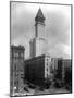 Pioneer Square and Smith Tower Construction - Seattle, WA-Lantern Press-Mounted Art Print