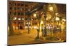 Pioneer Square in Seattle at Early Spring Night. Empty Street.-Iriana Shiyan-Mounted Photographic Print