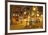 Pioneer Square in Seattle at Early Spring Night. Empty Street.-Iriana Shiyan-Framed Photographic Print