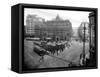 Pioneer Square Panoramic View - Seattle, WA-Lantern Press-Framed Stretched Canvas