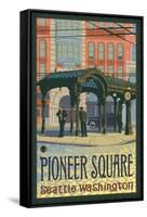 Pioneer Square Pergola, Seattle, Washington-Lantern Press-Framed Stretched Canvas