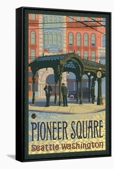 Pioneer Square Pergola, Seattle, Washington-Lantern Press-Framed Stretched Canvas