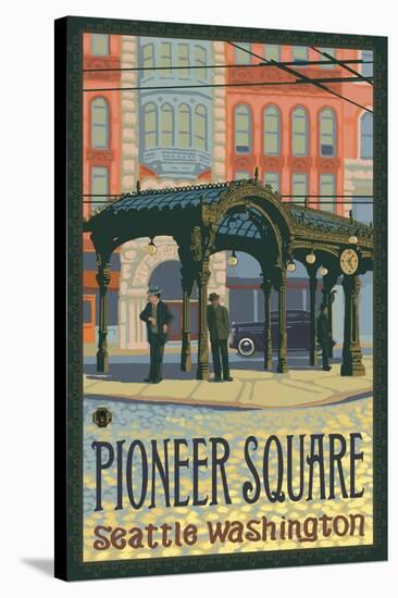 Pioneer Square Pergola, Seattle, Washington-Lantern Press-Stretched Canvas