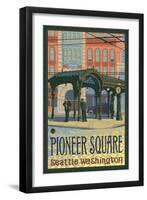 Pioneer Square Pergola, Seattle, Washington-Lantern Press-Framed Art Print