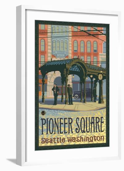 Pioneer Square Pergola, Seattle, Washington-Lantern Press-Framed Art Print