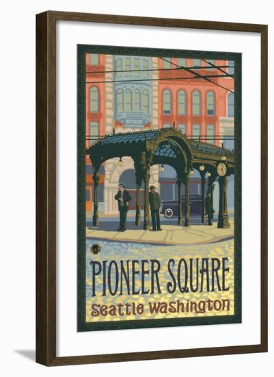 Pioneer Square Pergola, Seattle, Washington-Lantern Press-Framed Art Print