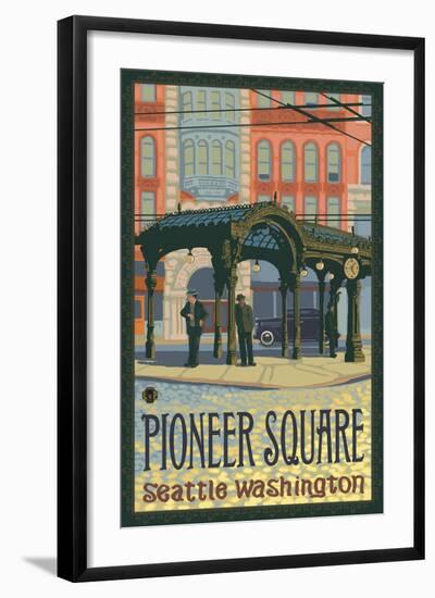 Pioneer Square Pergola, Seattle, Washington-Lantern Press-Framed Art Print