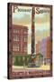 Pioneer Square Totem Pole, Seattle, Washington-Lantern Press-Stretched Canvas