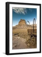 Pioneer Wagon Train Replica, Scottsbluff, Nebraska, USA-Walter Bibikow-Framed Photographic Print