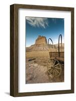 Pioneer Wagon Train Replica, Scottsbluff, Nebraska, USA-Walter Bibikow-Framed Photographic Print