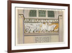 Pioneers Panel, State Capitol, Lincoln, Nebraska-null-Framed Premium Giclee Print