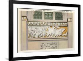 Pioneers Panel, State Capitol, Lincoln, Nebraska-null-Framed Premium Giclee Print