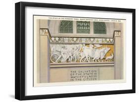 Pioneers Panel, State Capitol, Lincoln, Nebraska-null-Framed Art Print